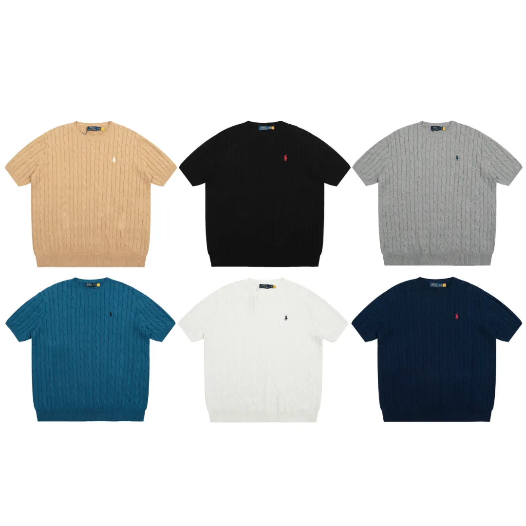 🅿️170 "Top quality" Style number: DS052# (not off the shelves all year round) [Ralph Lauren men's round neck solid color pony embroidered logo knitted short sleeves] ✅Ralph Lauren classic basic versatile men's knitted short sleeves for all seasons ✅Main supply platform live broadcast Wholesale entities Replenish when out of stock Not off the shelves ✅ZP quality 1:1 version Scan the code to enter the GF website Counter quality ✅Detailed quality The only one in Guangzhou Imported high-quality cotton yarn, focusing on high-end, cost-effective, good quality needless to say ✅The version is restored to the original order, the maximum size can be worn up to 200 pounds, loose, comfortable and stress-free ✅The upper body is simple and easy to match, a must-have for men ootd. Good-looking clothes are never picky. A must-have recommendation for men's wardrobe. Size: S-XL Color: Black White Gray Khaki Navy Blue Gentleman Lake Blue